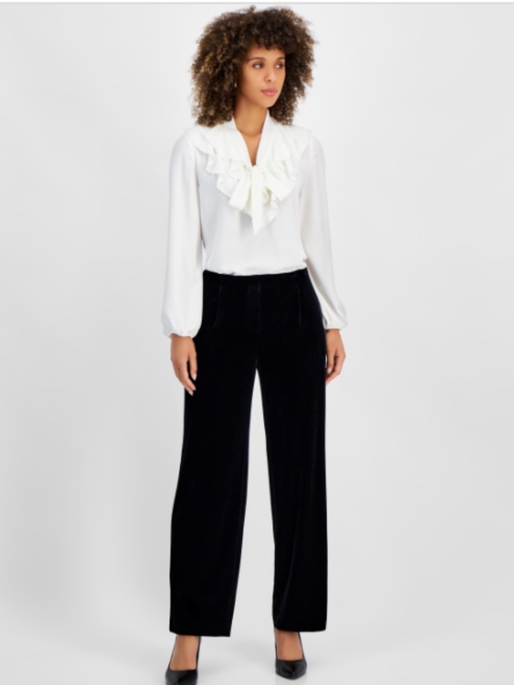 Kasper's straight-leg pants Plush Velevt pants Size M NWT